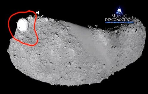 100 Meter White UFO Caught In Japanese Asteroid Photos, Video Scott Waring, author of UFO Sightings Daily, says, “This Spanish report shows a white UFO with arms on it…remember I said most structures and alien UFOs are either white ceramic, flat black, or metallic? Well this is a white ceramic looking one and its really big. It’s 100 meters across!