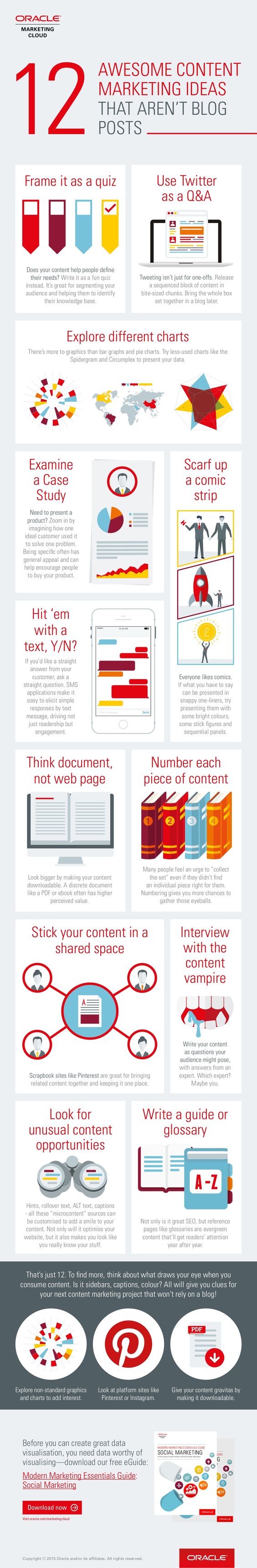 12 Great Content Marketing  Aren't Blog Posts - #infographic