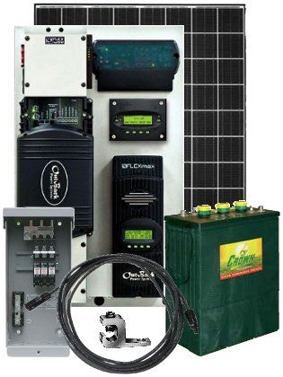 1,890 Watt Off-Grid Solar Power System with 2,500 Watt 24 Volt Inverter