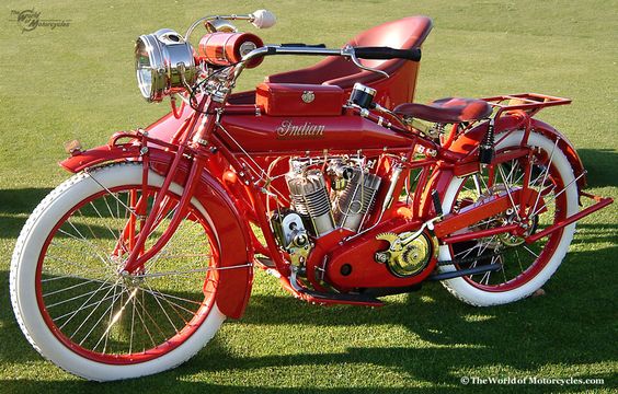 1915 Indian Twin 1000cc Motorcycle & Sidecar