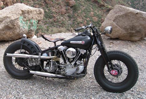 1947 Harley Knucklehead. FL 1200cc high compression Knucklehead engine.