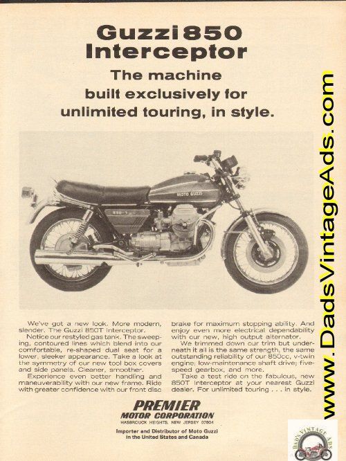 1974 Moto Guzzi 850-T Interceptor - Unlimited Touring In Style