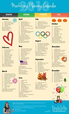 2016 Marketing Planning Calendar with Monthly Worksheets to Plan Your Blog, Email, & Social Media Strategies  - Rebecca VanDenBerg Web Services