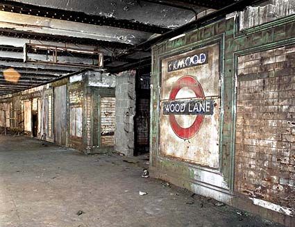 #30AS The abandoned Wood Lane tube station in London (closed in 1947). It is not so much the emptiness of the structures which causes unease, rather the lack of people who we know was once there. Why did they leave? Where did they go?