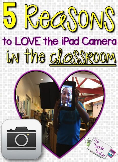 5 Reasons to LOVE the iPad in the Classroom. Love these ideas for using the ipad camera.