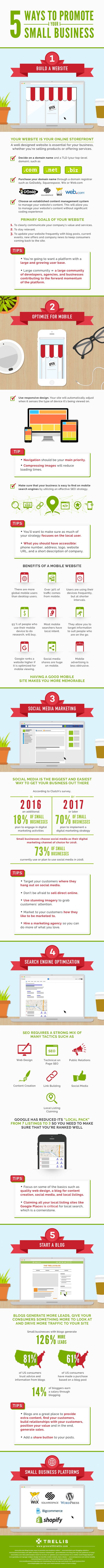 5 Ways to Promote Your Small Business Online [Infographic]