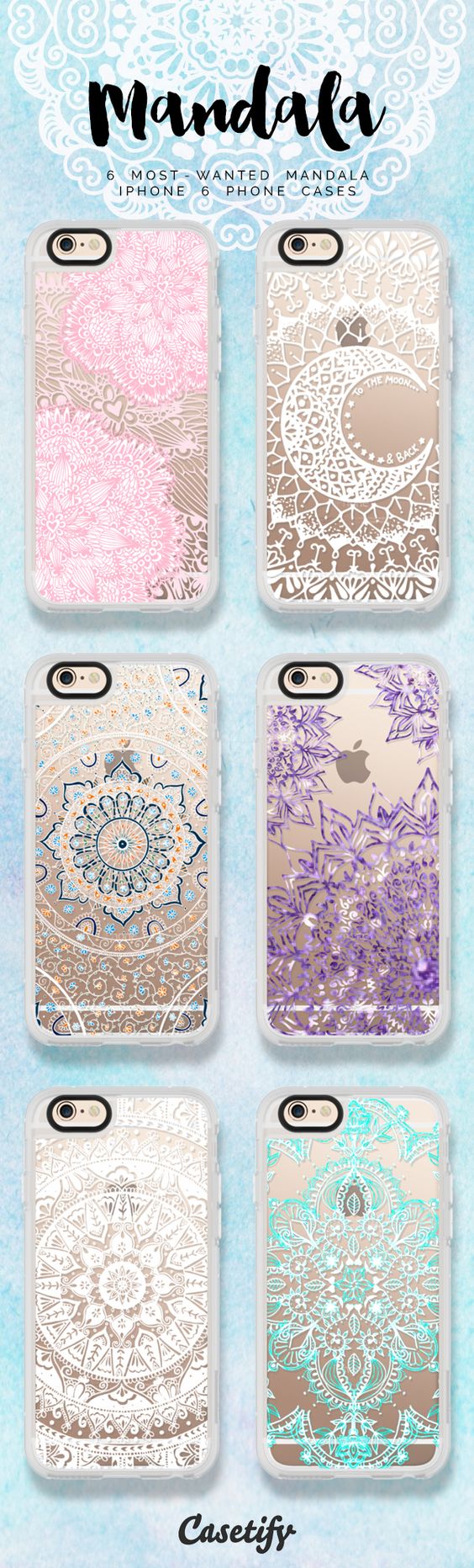 6 All time favourite mandala lace iPhone 6 protective phone cases | Click through to see more laceprint iphone case ideas   | @Casetify