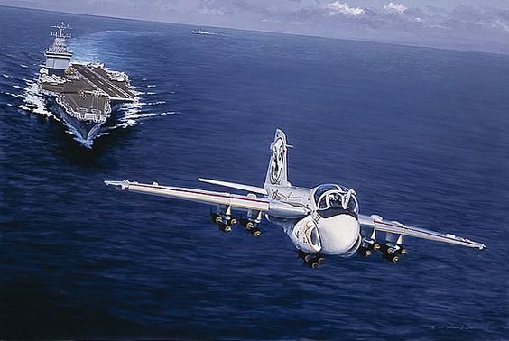 A-6 Intruder just after launch.