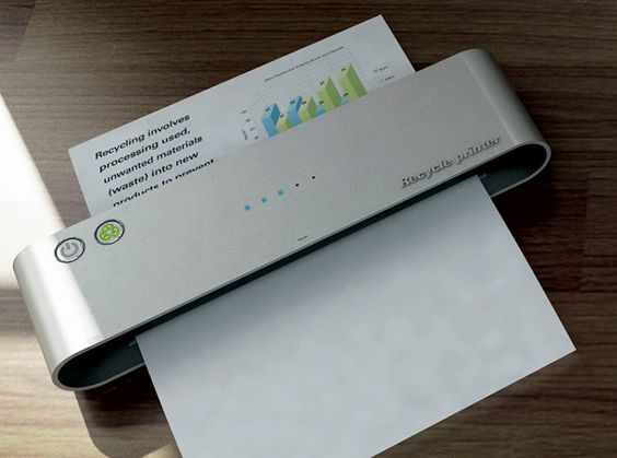 A printer that erases a printed paper, and reuses the same