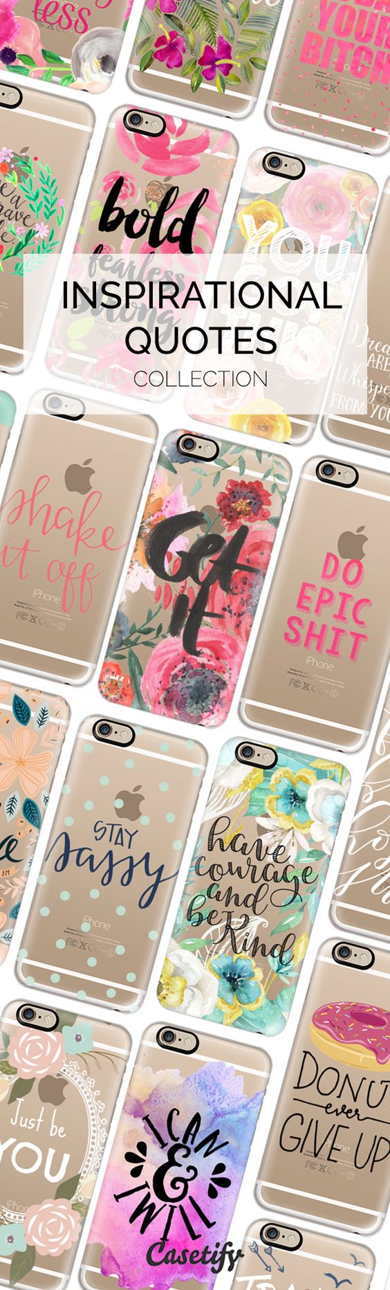All time favourite inspirational quotes iPhone 6 protective phone case designs | Click through to see more iphone phone case ideas   | @Casetify