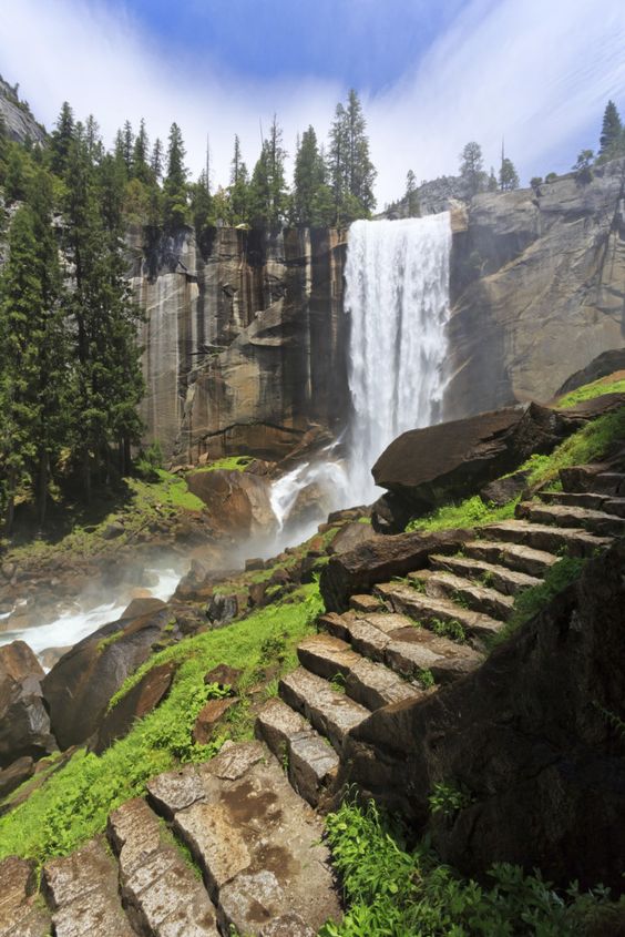 Amazing Hiking Trails Around the World: Waterfall- Mist Trail Yosemite National Park