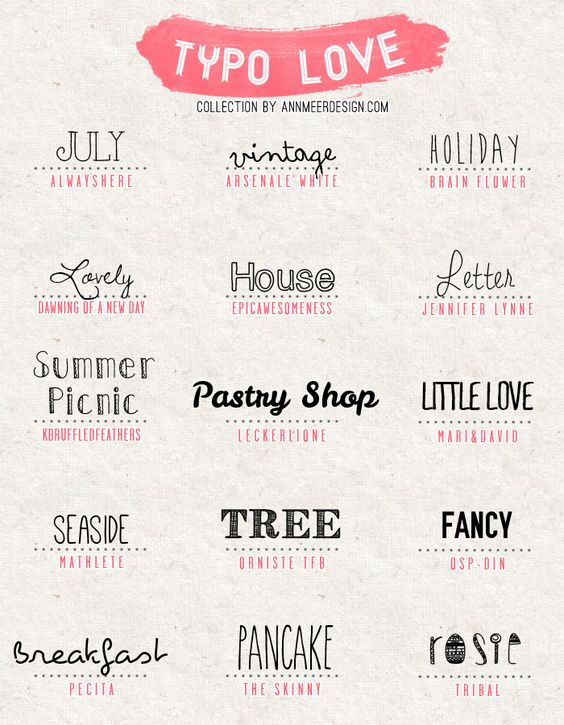 *: Lovely Fonts #4 // to use for parties, invitations, weddings, printables, and more.