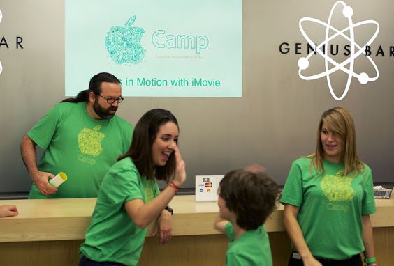 Apple to hold summer camps for kids at different Apple Store locations to teach how to use video making and editing apps and programming #iOS #tech #iMovie #Apple #summercamp #kids #appleStore