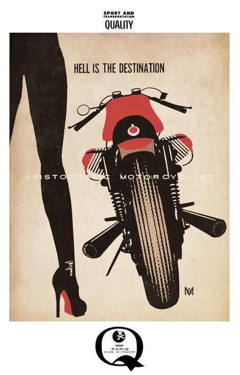 Aristocratic Motorcyclist Artwork – Moto Lady i like this