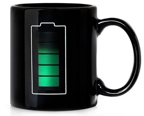 Battery Mug tells you how hot your coffee is