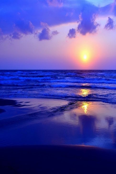 Beautiful blue sunrise