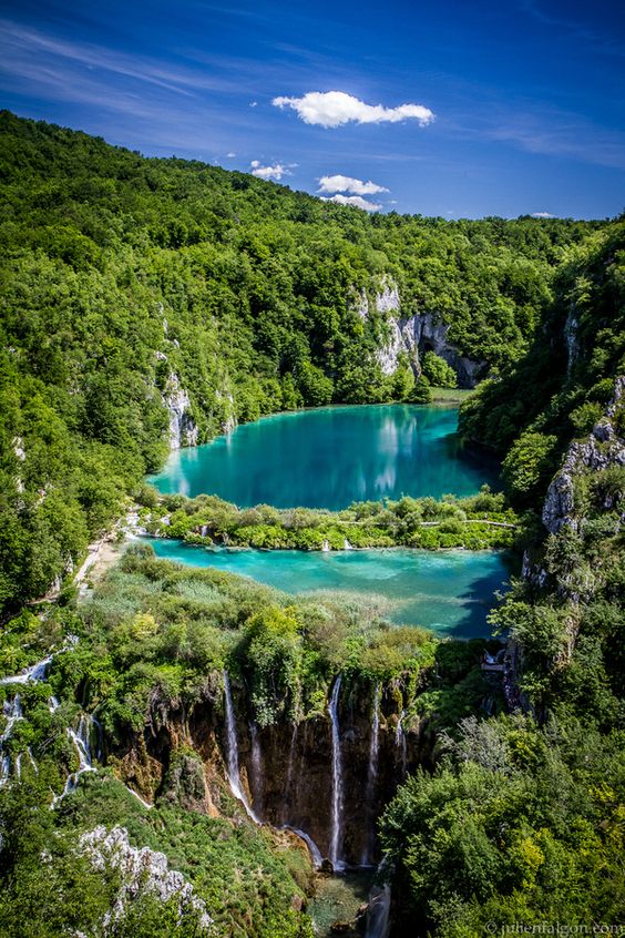 Beautiful view, National park Plitvice lakes in Croatia