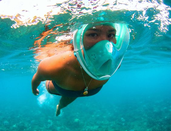 Become a warrior of the water with the H20 Ninja Full Face Snorkeling Mask.
