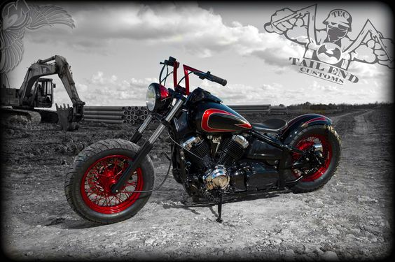 bikerMetric | custom honda yamaha metric bobbers, choppers, cafe racers: yamaha v-star bobbers