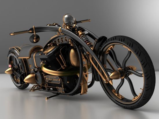 Black Widow steampunk chopper to scorch the road in style | Designbuzz : Design ideas and  I knew how to ride I would want it. Kitty