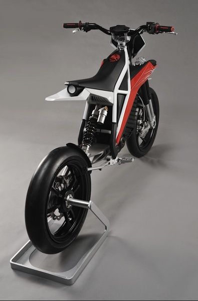 BMW unveils concept Husqvarna Concept E-go electric motorcycle - mono front fork with single swingarm rear //