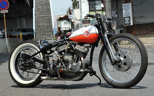 Bobber Inspiration | Flathead custom #bobber | Bobbers and Custom Motorcycles | twowheelcruise July 2014