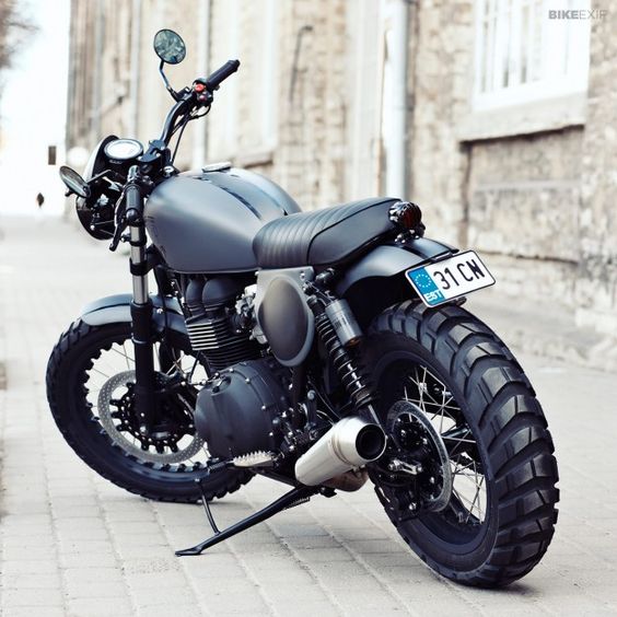 Bonneville T100 by Renard | Bike EXIF  High-end builder Renard Motorcycles delivers the motorcycling equivalent of a stealth bomber. Is this Estonian-built Triumph the ultimate Bonneville T100 custom?