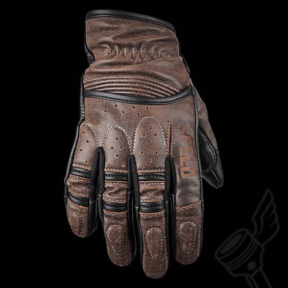 Brown Speed & Strength Rust And Redemption Leather Gloves.