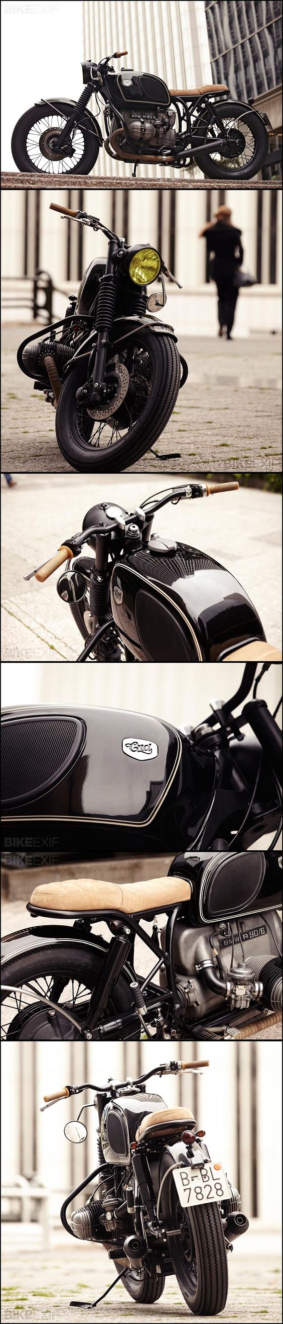 Cafe Racer Dreams BMW R90/6 #bratstyle #custom (only a man with finesse can harness such power)