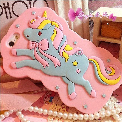 China Fantasy Animals Unicorn Cartoon Silicone Case for iPhone 5 5s - China Cute Horse, Unicorn