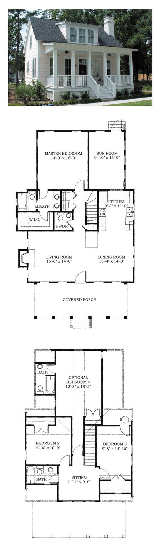 Cottage floor plans via Cool House Plans