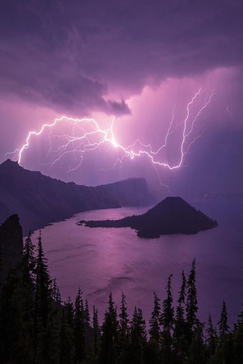 Crater Storm, Crater Lake National Park, Oregon, USA, by Chad Dutson