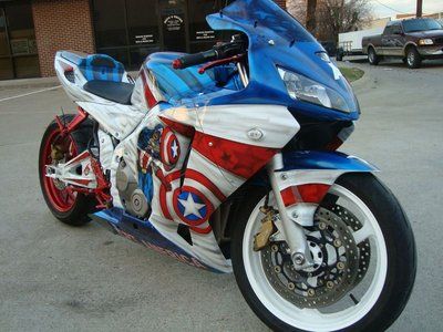 custom cbr 600- #captain America #motorcycle THE MOST AWESOME THING EVER!!!!!!!!! SOMEONE MAKE A BOBA FETT ONE!!!!!!!!!