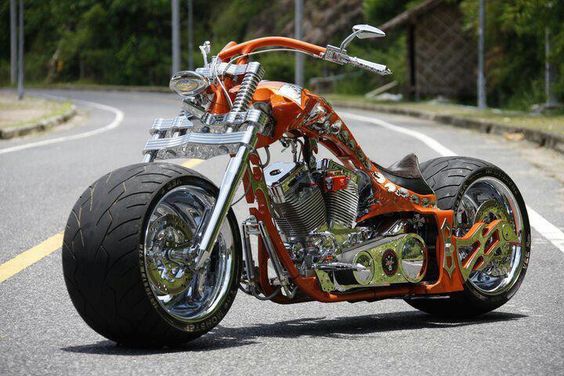 Custom chopper or bobber! Just something about that big front tire, looks mean as Hell. Has to be one of my favorite bikes.