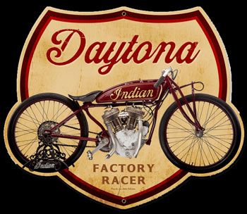 Daytona Factory Racer Motorcycle Sign