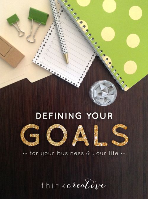 Defining Your Goals: For Your Business & Your Life | It's about defining specific, measurable goals that will motivate you to achieve them. | Think Creative