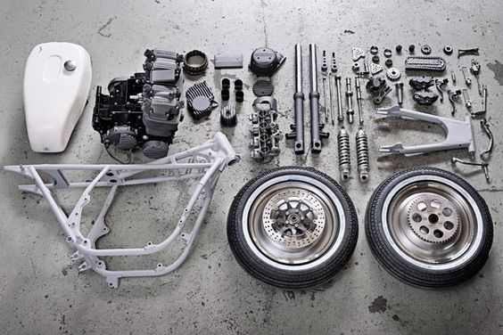 disassembled moto