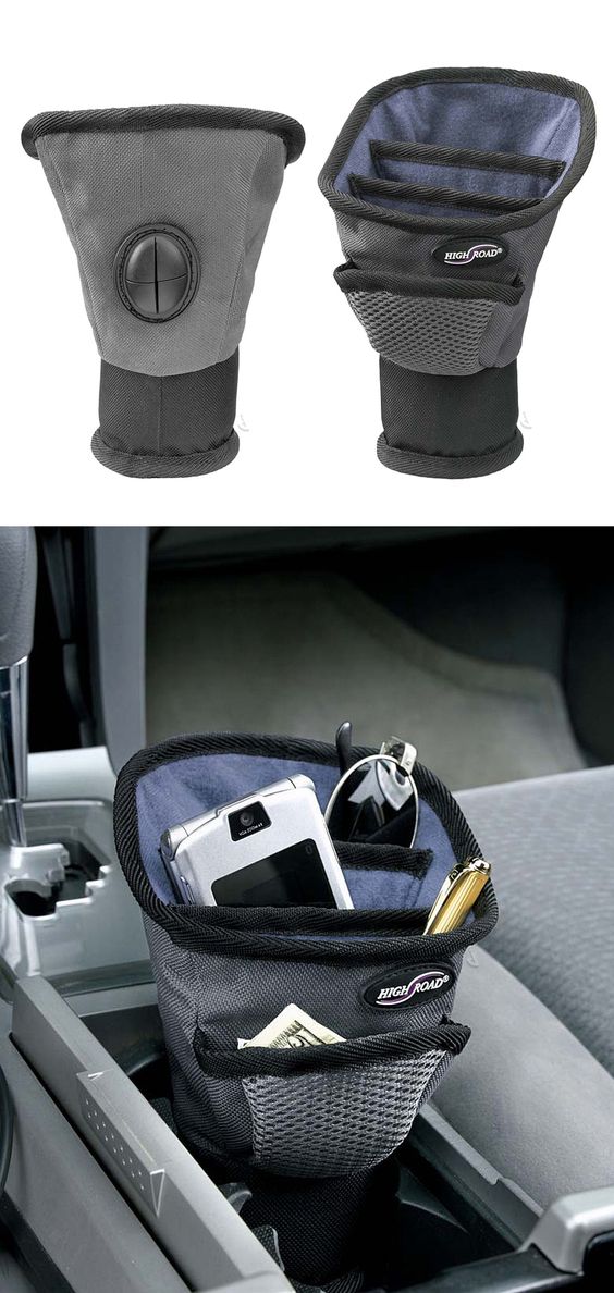 Driver cup // keeps driver roadside essentials nearby, a useful organizer for the cup holder! Clever idea! #product_design