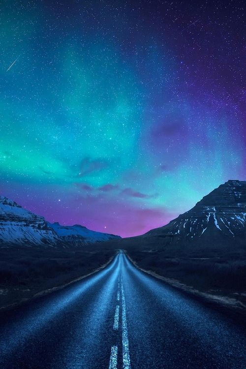 Driving towards the shining lights | by Dominic Kamp.