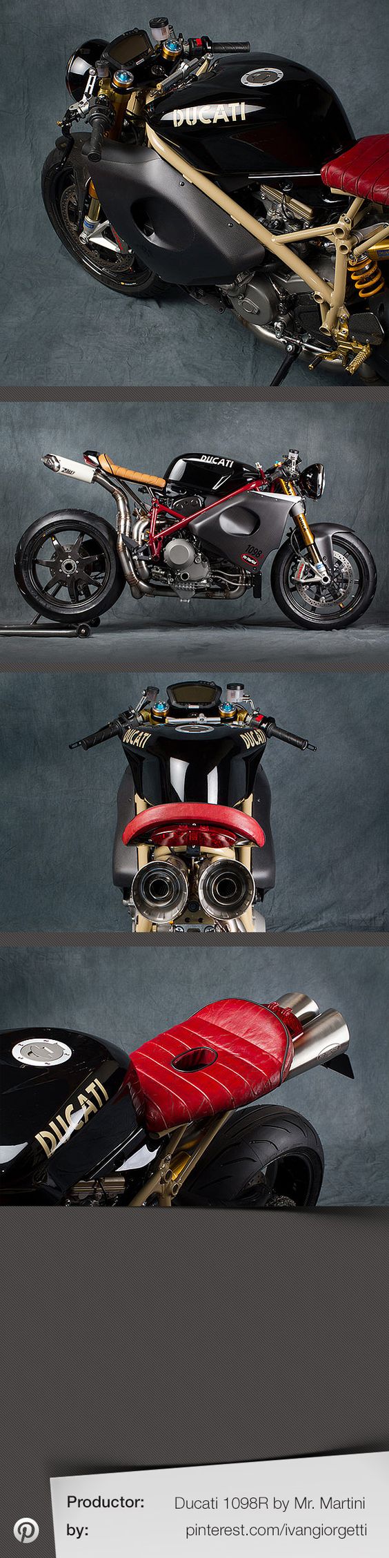 Ducati 1098R by Mr. Martini #custom #motorcycle #caferacer Holy balls, this bike is absurdly fantastic looking.