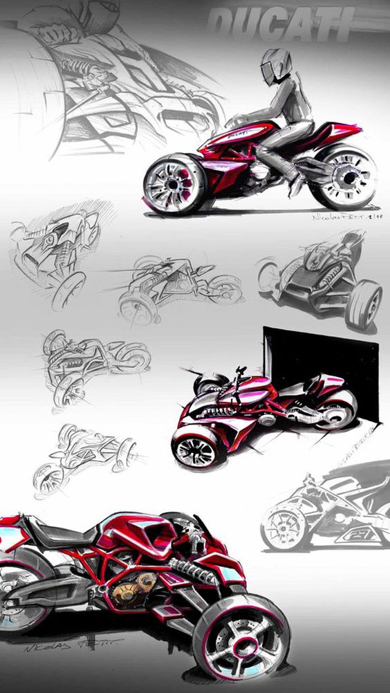 Ducati Desmosedici RR Trike Concept   Design Sketches # 3