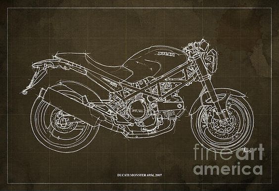 Ducati Monster 695d 2007 Poster By Pablo Franchi