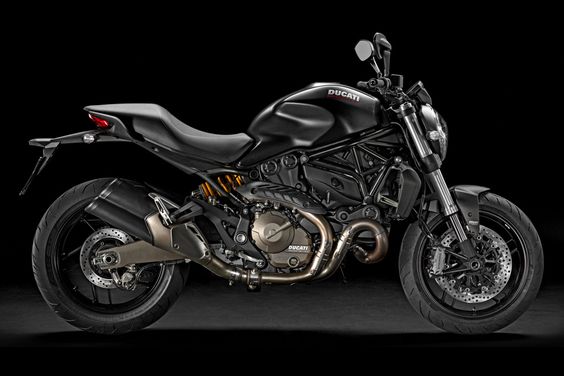 Ducati Monster 821 Motorcycle - under 400 pounds - 112 Horsepower - 67 ft of Torque Testastretta 11-degree motor