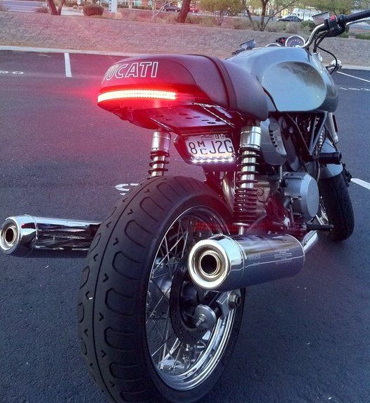 Ducati Sport Classic 1000 - Tron style rear light - interesting numberplate position too.