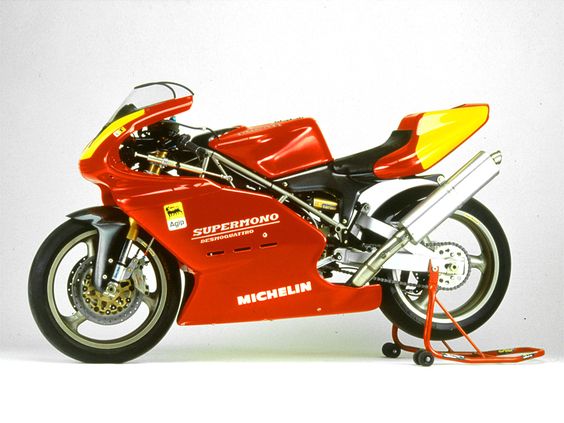 Ducati Supermono is a 65HP, 550cc single-cylinder race bike weighing only 118 kg (260 lbs)
