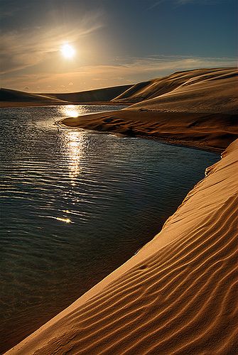 Dunes and lakes at sunset, Santa Catarina, Brazil