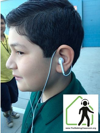 Earbuds can be uncomfortable for some students. To help students focus less on their discomfort and more on the content of the podcasts, we suggest students wear their earbuds as shown in this pin. This keeps the weight off of the earbud and in turn the ear, making it a more comfortable experience.