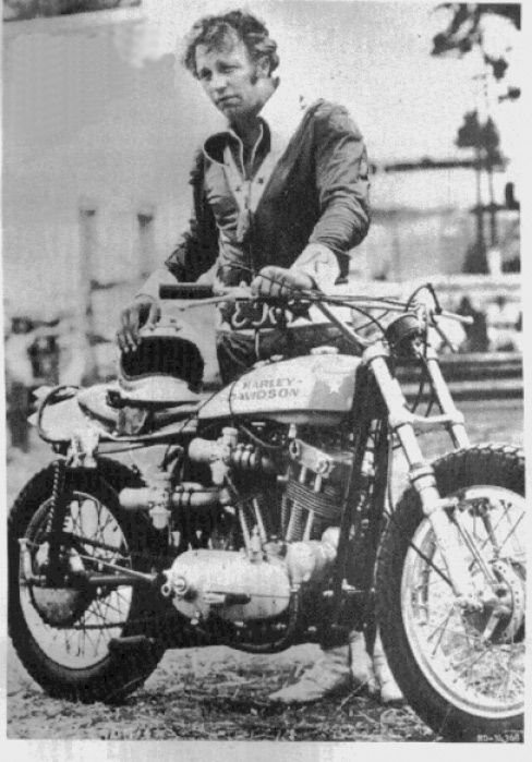 Evel Knievel with Harley XR750