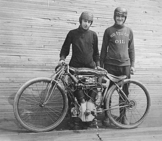 Excelsior Board Track Racing Motorcycle. Circa 1914.