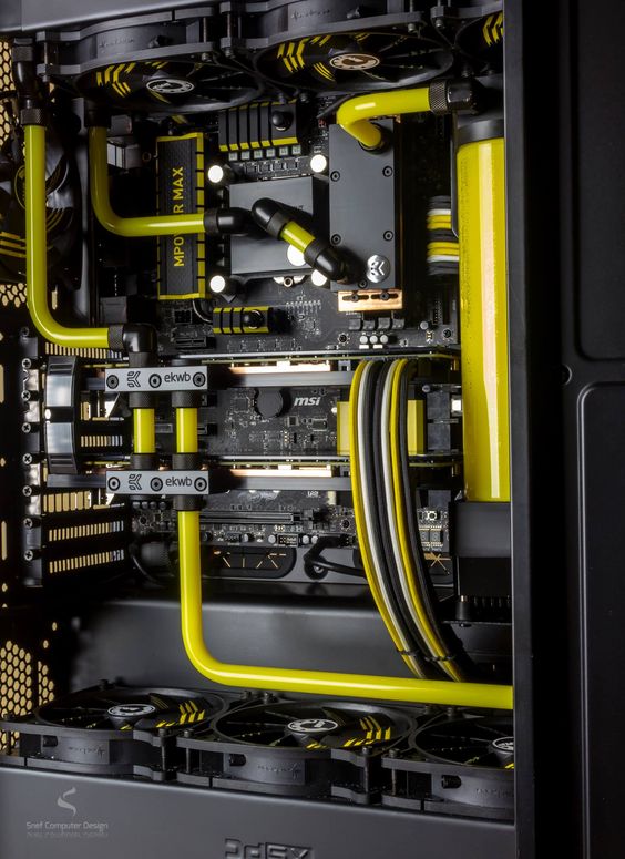 Gaming Rig from Snef Design Project yellow another view